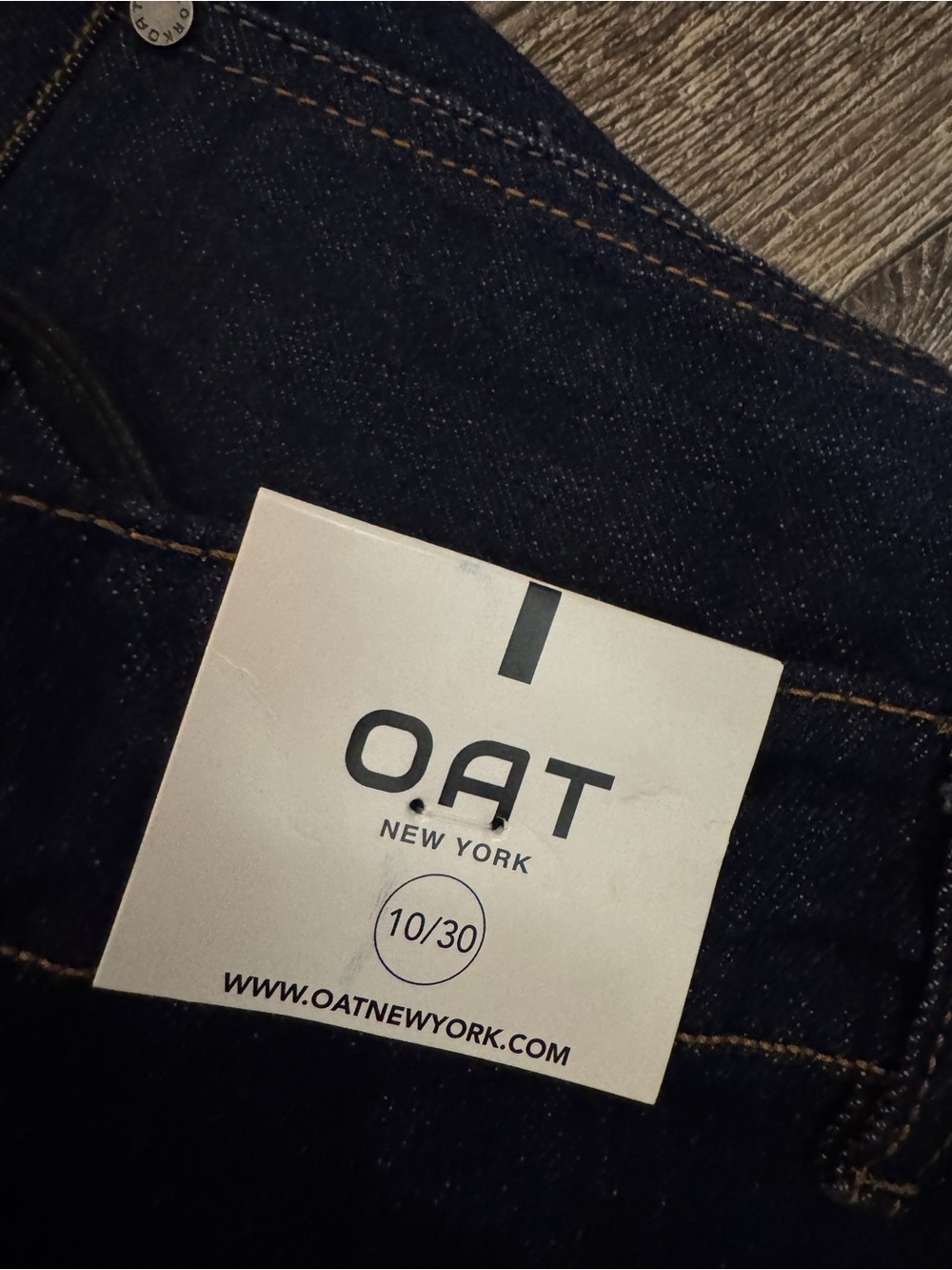 Oat New York Dark Indigo Wide Leg Jeans - Picture 4 of 5
